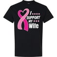 thumbnail image 3 of Inktastic Breast Cancer Awareness I Support My Wife with Pink Ribbon T-Shirt, 3 of 5