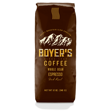 Dark Espresso Beans - Boyer's Coffee Espresso, Dark Roast Coffee, Whole Bean, 12oz