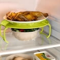 thumbnail image 5 of Dvruxg Versatile Microwave Heating Rack Tray, Durable & Efficient, Space-Saving Design, Non-Stick Easy-Clean Surface, Heat Resistant (-20 to 120°C), Green/Blue, 23.5cm Diameter, 5 of 5