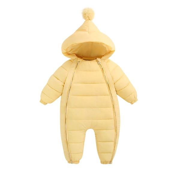 AherBiu Newborn Baby Rompers Hooded Thick Warm Baby Onesie Outwear Winter Funny Toddler Clothes Unisex