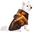 thumbnail image 2 of Goofa Sunset Sunflower Cow Pattern Small Dog Sweater Hoodies Pet Grey Hooded Soft Fleece Sweatshirts with Pocket Fall Winter Puppy Cat Sweaters Warm Clothes-Medium, 2 of 8