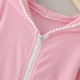 thumbnail image 6 of Girls Swim Cover Up Toddler Swimsuit Coverup Hooded Zip-Up Beach Bathing Suit Robe Cover-ups for Kids Girls, 6 of 6