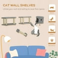 thumbnail image 4 of PawHut 4 Piece Cat Wall Shelves with Scratching Post, Ladder, Condo, 4 of 10