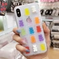 thumbnail image 1 of 3D Clear Case Compatible with iPhone, Super Cute Cartoon Bears, Funny Creative Soft Protective Case Cover (Bears, iPhone), 1 of 7
