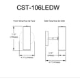 thumbnail image 5 of CST-106LEDW-SC Dainolite Constance - 6W 1 LED Wall Sconce In Modern Style-7.75 Inches Tall and 2.5 Inches Wide-Satin Chrome Finish, 5 of 10