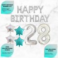 thumbnail image 4 of 28th Teal Green Birthday Decorations for Women, Party Supplies, 28Bday Decoration Banner, 28th Photo Props, Cake Topper, 28th Birthday Gifts, 4 of 5