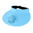 thumbnail image 4 of fenteer Cooling Fan Hat Beach Cap Three Speeds Empty Top Sport Hat for Men Travel Hiking Blue, 4 of 8