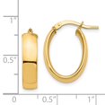 thumbnail image 2 of 14k Solid Yellow Gold High Polished 5mm Oval Hoop Earrings 20.38x13.93mm Wide 5mm Thick Hoop Earring for Women, 2 of 2