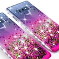 thumbnail image 4 of Compatible for Samsung Galaxy Note 9 Case, with [Temper Glass Screen Protector] SOGA Diamond Glitter Liquid Quicksand Cover Cute Girl Women Phone Case [Clear/Pink], 4 of 5