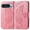 Pink, variant on Allytechgroup for Google Pixel 10 Pro XL Wallet Case, PU Leather [Butterfly & Flower Embossed] Magnetic Clasp Stand Case Built-in Card Slots & Cash Pocket Shockproof Wrist Strap Bumper, Rosegold