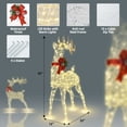 thumbnail image 2 of Gymax 53'' Pre-Lit LED Light up Reindeer Christmas Lighted Reindeer Holiday Decor, 2 of 4