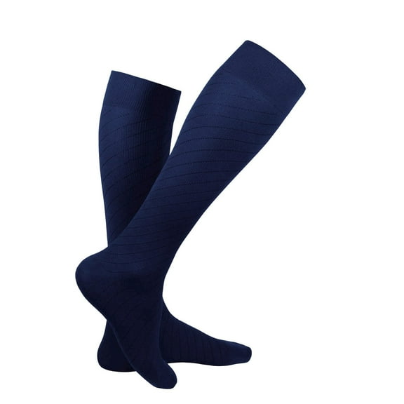 Truform Knee High Travel Sock, 15-20 mmHg, Navy, Small