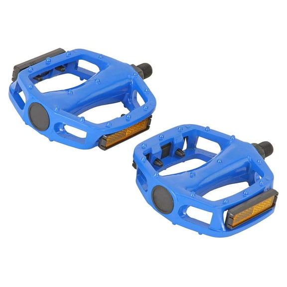 Blue 505 Alloy Pedals 1/2" bike pedals. Bicycle Pedals for 1 piece Crank.