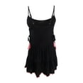 thumbnail image 2 of Miken Women's Tassel-Trim Dress Swim Cover-Up (S, Black), 2 of 2