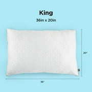 Brookstone Cool Sense Down Alternative Pillow 2 Pack - Cold Cooling Pillows for Hot Sleepers - CoolSense Pillows for Sleeping - Stay Cool and Comfortable All Night - White, King Size