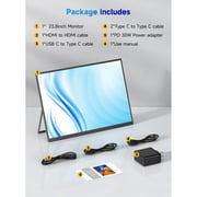 UPERFECT UMax 23 - 23.8 Portable Monitor, 4K UHD (3840*2160) 100%sRGB IPS Speakers USB-C HDMI Work Home Second Monitor W/180°Adjustable Stand for Laptop, PC, Phones, Tablet, PS5/4, Xbox, Switch