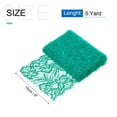 thumbnail image 2 of Uxcell 6" Wide 5 Yard Lace Ribbon Floral Pattern Dark Green Lace Trim Ribbon, 2 of 5
