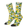 thumbnail image 1 of Lsque Lemon1 Printed Men's Crew Socks, Soft Durable Breathable Moisture-Wicking with Odor Control Cotton socks, 1 of 5