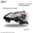 thumbnail image 3 of Winjet Projector Halogen Chrome/Clear Headlights with LED DRL Pair Set for 2012-2015 Scion FR-S / 2015-2016 Toyota 86, 3 of 8