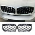thumbnail image 2 of Car Silver Front Middle Grille Grill Replacement for X5 E70 / X6 E71 2008-2013, 2 of 5