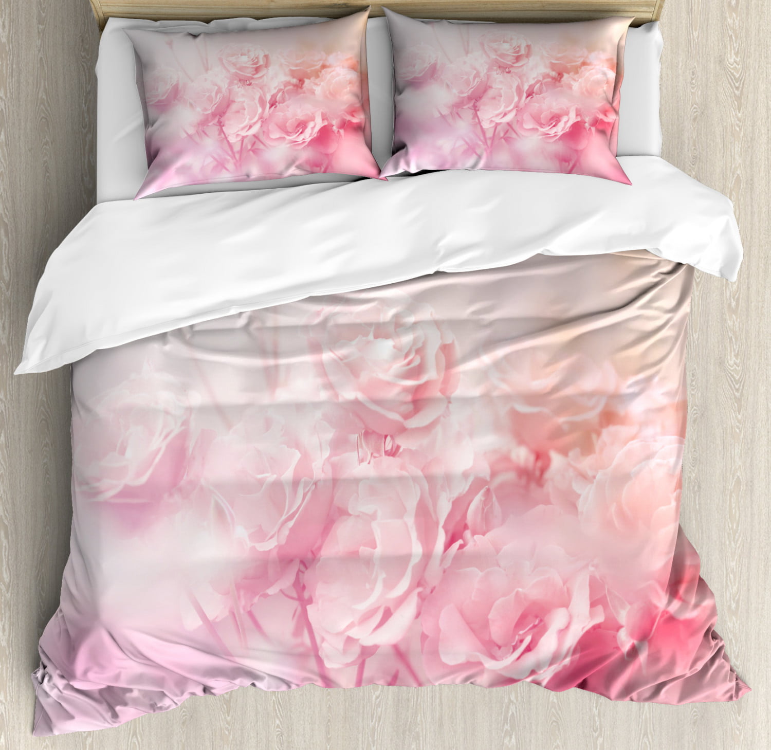 Double, Pink DOLCA CASA Embroidery Bed Spread With 2 Free Pillow Cases,Bed Throw 100% Cotton Feel