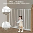 thumbnail image 3 of Baby Safety Gate, Baby Gates for Top Stairs Doorway, 29.5''- 40.5''Wide Pressure Mount, White, 3 of 10
