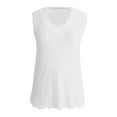 thumbnail image 5 of JDEFEG Basic Camisoles Womens Plus Size Plus Size Trim V Neck Sleeveless Women's Tank Top Basic Tank Shirt Camisole Tops for Women Built in Bra White Size Xxxxxl, 5 of 5
