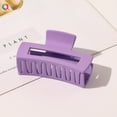 thumbnail image 1 of Pinza de pelo de placa cuadrada Pinza de pelo individual Pinza de tiburón Pinza de pelo de cabeza trasera, 1pc-Púrpura TUNC Sencillez, 1 of 4