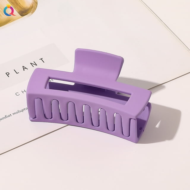 Pinza de pelo de placa cuadrada Pinza de pelo individual Pinza de tiburón Pinza de pelo de cabeza trasera, 1pc-Púrpura TUNC Sencillez