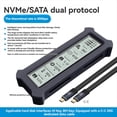 thumbnail image 4 of M.2 NVMe SSD Enclosure with Display Screen SSD Case USB 3.2 Gen 2 20Gbps NVMe PCI-E NGFF SSD Disk Box B, 4 of 8