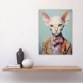 thumbnail image 4 of Stylish Sphynx Cat Oil Painting Pastel Colour Pet Portrait in Suit and Bow Tie Large Wall Art Poster Print Thick Paper 18X24 Inch, 4 of 5