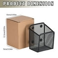 thumbnail image 3 of Magnetic Mesh Pencil Holder, Stainless Steel Pen Basket, Metal Writing Utensil Storage Organizer for Kitchen, Locker, Home, or Office, 1 Pcs, 3.93x3.54x4.92", 3 of 9