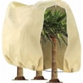 thumbnail image 2 of Protección contra el congelamiento para plantas de exterior, mantas anticongelantes reutilizables, tejido transpirable con diseño de cordón y cremallera fácil de ajustar, protección invernal, 2 of 6