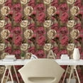 thumbnail image 2 of Ambesonne, Flowers Vintage Peel & Stick Wallpaper for Home, Nostalgic Peony Art, 13"x36", Hot Pink Champagne, 2 of 5