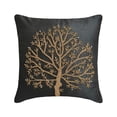thumbnail image 6 of Pillow Cover, Black Pillow Covers 20x20 inch (50x50 cm), Designer Black Pillow Covers, Beaded Tree Pillow Cover, 20x20 inch (50x50 cm) Throw Pillow Cover, Floral - Celebrated Tree, 6 of 11