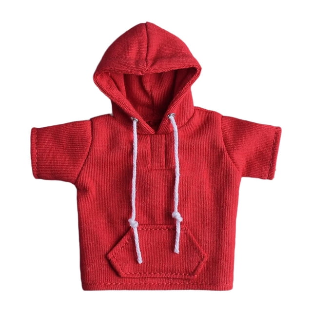 Sudadera con capucha para hombre a escala 1/12, ropa resistente, juguete decorativo para muñeca de 6 pulgadas, ropa de moda. Rojo