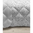 thumbnail image 3 of White Down Alternative Comforter, Continuous Jumble Pattern of Outline Funny Bunnies and Blooming Flowers, Microfiber Quilt for All Season, 5 Sizes, Charcoal Grey and White, by Ambesonne, 3 of 3