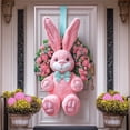 thumbnail image 6 of Easter Door Cover with Embroidered 3D Pattern Soft Woven Vibrant Decorative Eye-Catching Cheerful for Front Door Indoor Wall Decor Easter Party Welcoming Home Decoration Holiday, 6 of 9