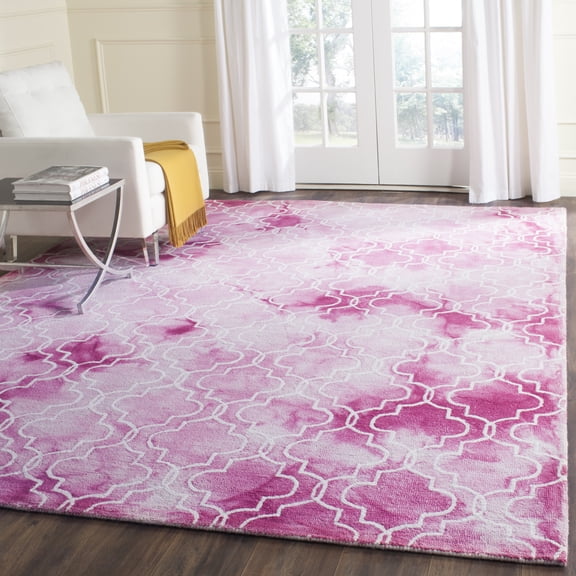 Safavieh Dip Dye Shelagh Geometric Area Rug, Rose/Ivory, 9' x 12'