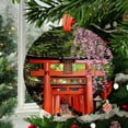 thumbnail image 2 of Fushimi Inari Shrine Ornament 2025, Travel Landmark Christmas Decoration, Holiday Keepsake Gift, Collectible Souvenir, Glass Look Hanging Decor, Xmas Tree 2025, Festive Home, 2 of 5