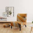 thumbnail image 2 of Designart "Harved Gold IV" Chaise d'Appoint Jaune Paysage Abstrait - Fauteuil Moderne pour Chambre, 2 of 7