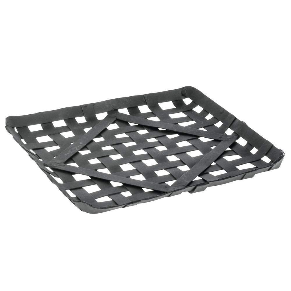 HUBERT® Metal Tobacco Basket Black - 8 1/2"L x 8 1/2"W x 1/2"H