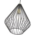 thumbnail image 3 of 41325-14 Livex Lighting Linz - 1 Light Pendant In Geometric Style-21 Inches Tall and 11.5 Inches Wide-Textured Black/Antique Brass Finish, 3 of 9