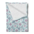thumbnail image 2 of Floral Soft Flannel Fleece Throw Blanket, Repetitive Abstract Pointed Petals Tricolor Style Illustration, Cozy Plush for Indoor and Outdoor Use, 50" x 70", Mauve Pale Blue Grey, by Ambesonne, 2 of 5