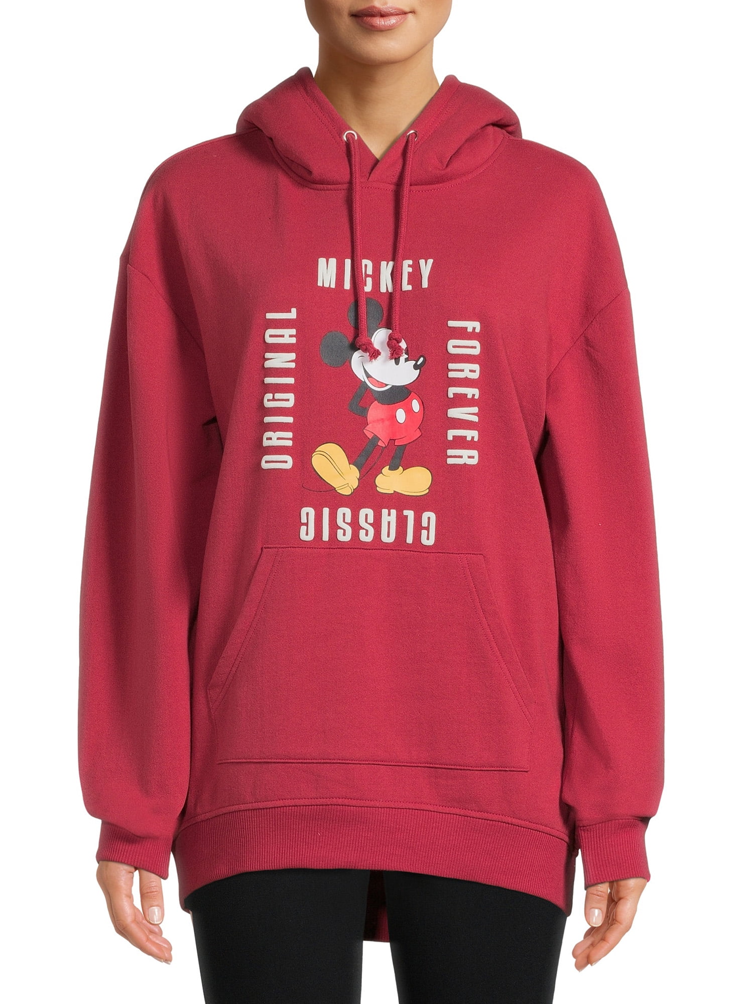 LICENSE Mickey Mouse Women's Faux Sherpa Knit Hoodie Top