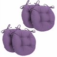 thumbnail image 2 of 16-inch Solid Twill Round Tufted Chair Cushions (Set of 4), 2 of 4