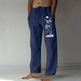 thumbnail image 1 of Pantalones largos para hombre, moda, estampados, casuales, cintura elástica con bolsillo, pantalones deportivos, pantalones de poliéster para hombre., 1 of 3