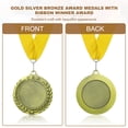 thumbnail image 4 of Uxcell Award Medal, Place Winner Medal with Yellow Neck Ribbon Prize Medal Gold, 4 of 7