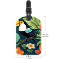 thumbnail image 6 of Square 2Pack PU Leather Toucan Cruise Luggage Tag with Privacy Cover and Name ID Tag for Travel Handbags Backpacks Luggage Tags, 6 of 6
