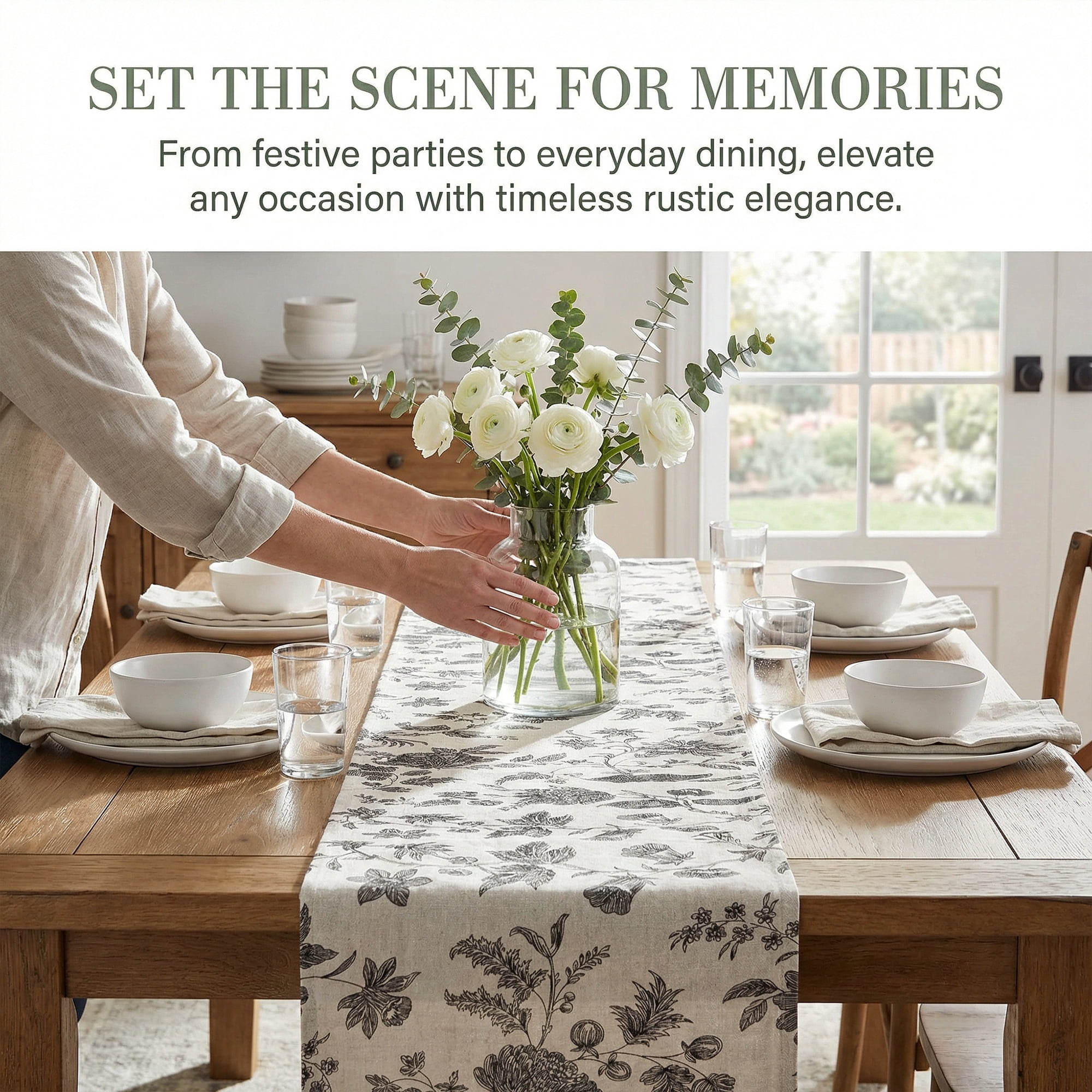 Unique Bargains Birthday Decorations Long Cotton Kitchen Runner Black 11.8x70.9in